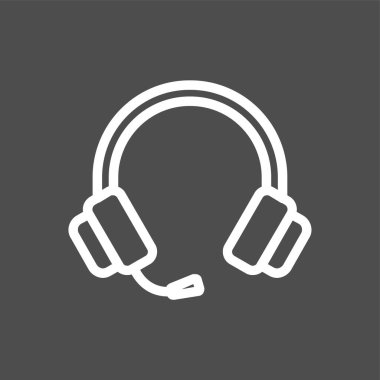 kulaklık simgesi, vektör illüstrasyonu basit tasarım