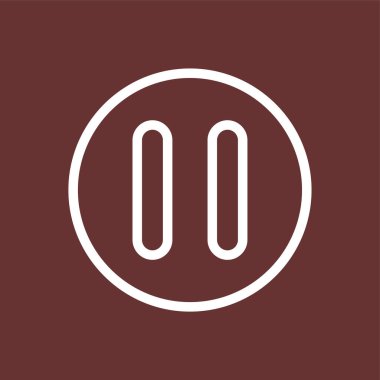 Düğme simgesini duraklat, vektör illüstrasyonu basit tasarım