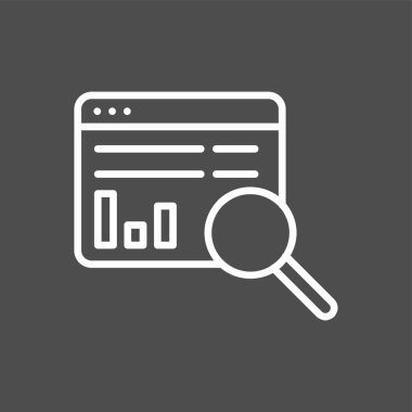 analiz simgesi, vektör illüstrasyonu basit tasarım