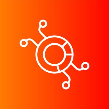 Pasta çizelgesi simgesi, vektör illüstrasyonu basit tasarım