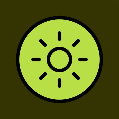 Kiwi simgesi, vektör illüstrasyonu basit tasarım