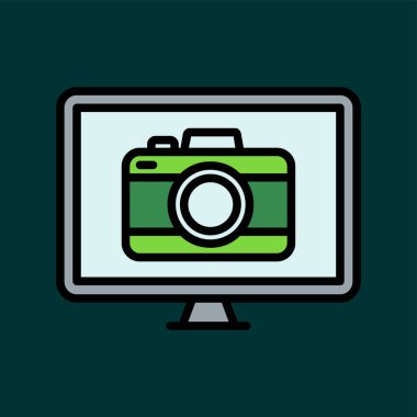 kamera simgesi, vektör illüstrasyonu basit tasarım