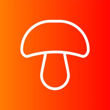 mantar simgesi, vektör illüstrasyonu basit tasarım