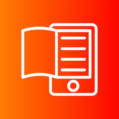 Elektronik Kitap simgesi, vektör illüstrasyonu basit tasarım