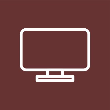 LCD simgesi, vektör illüstrasyonu basit tasarım