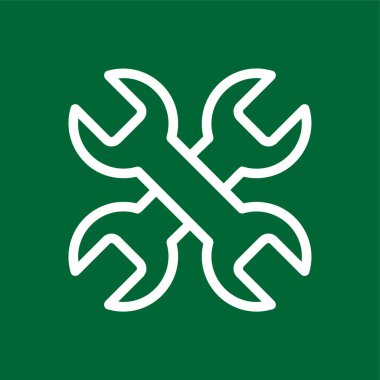 İngiliz anahtarı simgesi, vektör illüstrasyonu basit tasarım