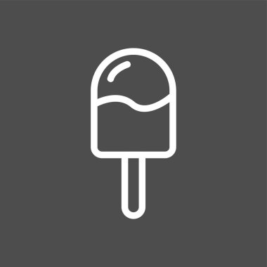 Ice Lolly simgesi, vektör illüstrasyonu basit tasarım