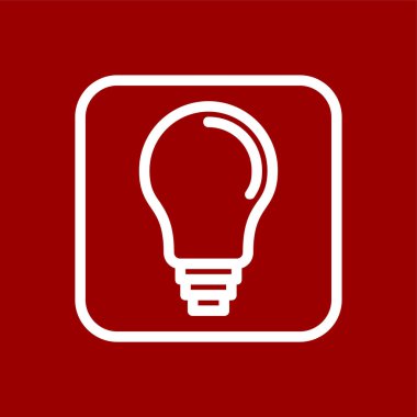 ampul simgesi, vektör illüstrasyonu basit tasarım