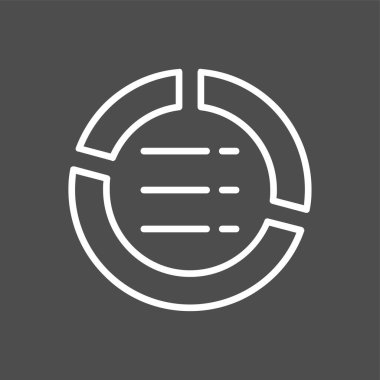 Pasta çizelgesi simgesi, vektör illüstrasyonu basit tasarım