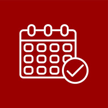 Takvim simgesi, vektör illüstrasyonu basit tasarım