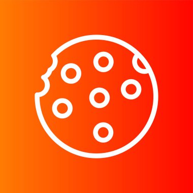 Kurabiye simgesi, vektör illüstrasyonu basit tasarım