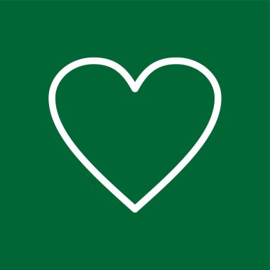 Kalp simgesi, vektör illüstrasyonu basit tasarım