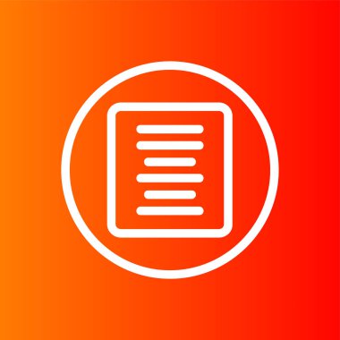 Orta Hizalama simgesi, vektör illüstrasyonu basit tasarım