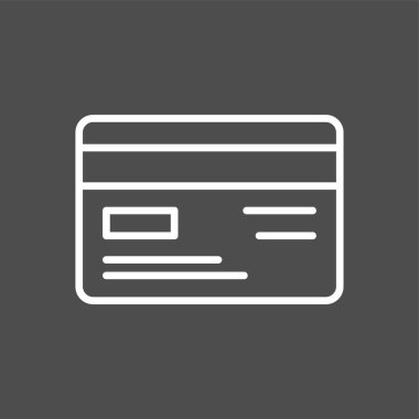 Kredi kartı simgesi, vektör illüstrasyonu basit tasarım