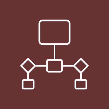 Akış çizelgesi simgesi, vektör illüstrasyonu basit tasarım