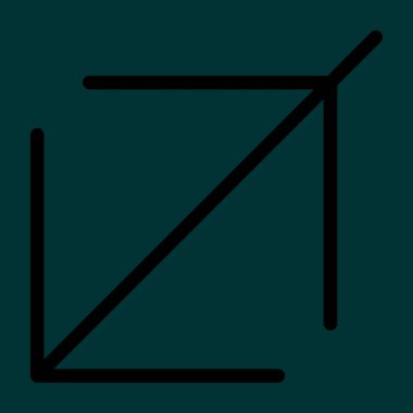 Kırpma simgesi, vektör illüstrasyonu basit tasarım