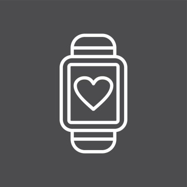 smartwatch simgesi, vektör illüstrasyonu basit tasarım