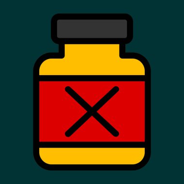 Zehir simgesi, vektör illüstrasyonu basit tasarım