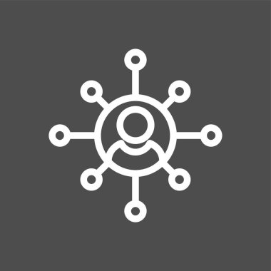 Bağlı Pazarlama simgesi, vektör illüstrasyonu basit tasarım