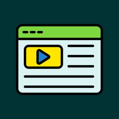 Browser icon, vector illustration simple design