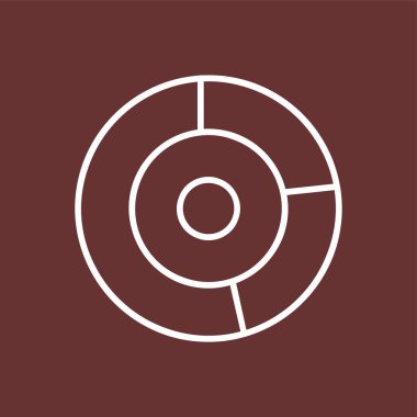 Donut Çizelgesi simgesi, vektör illüstrasyonu basit tasarım