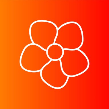 çiçek simgesi, vektör illüstrasyonu basit tasarım