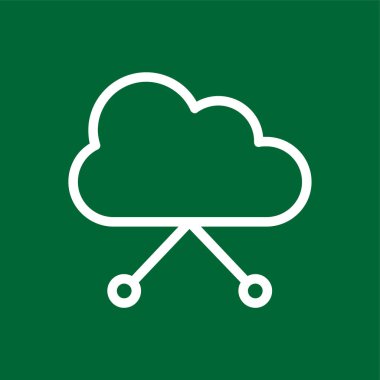 Bulut Bağlantısı simgesi, vektör illüstrasyonu basit tasarım