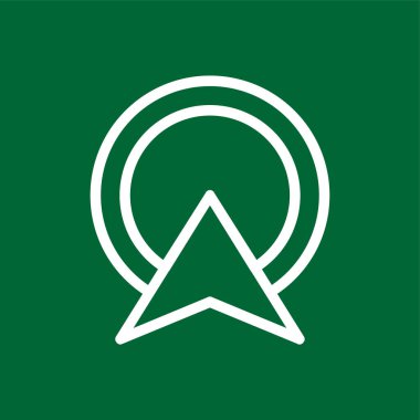 GPS simgesi, vektör illüstrasyonu basit tasarım