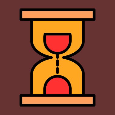 Kum saati simgesi, vektör illüstrasyonu basit tasarım