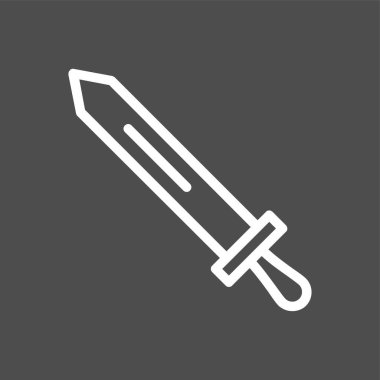 kılıç simgesi, vektör illüstrasyonu basit tasarım