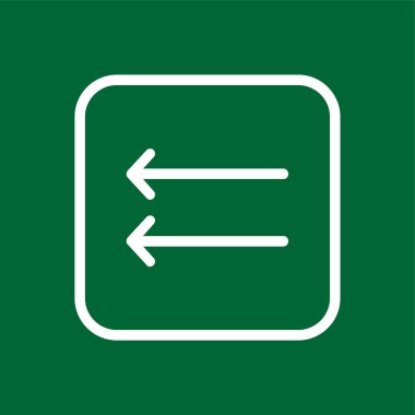 Sol Ok simgesi, vektör illüstrasyonu basit tasarım