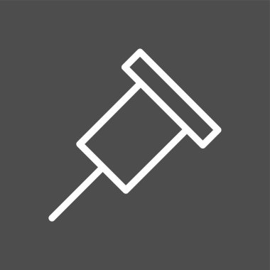 Pin simgesi, vektör illüstrasyonu basit tasarım