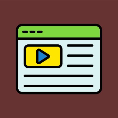 Browser icon, vector illustration simple design