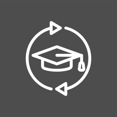 Eğitim simgesi, vektör illüstrasyonu basit tasarım