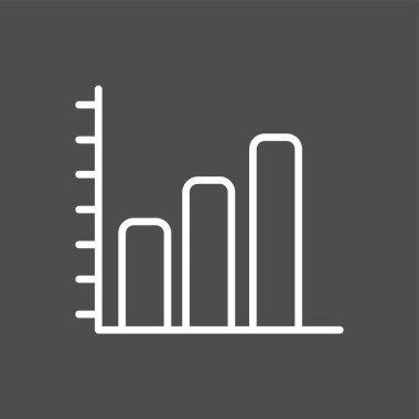 Çubuk Grafik simgesi, vektör illüstrasyonu basit tasarım