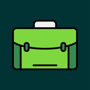 evrak çantası simgesi, vektör illüstrasyonu basit tasarım