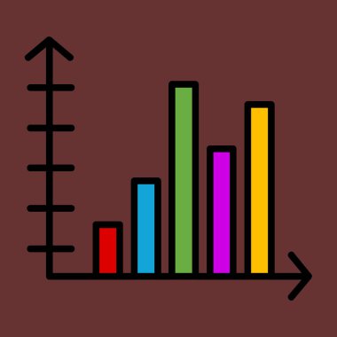 Bell Şekilli Grafik simgesi, vektör illüstrasyonu basit tasarım