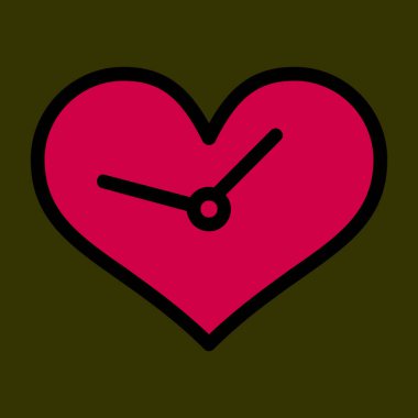 Saat simgesi, vektör illüstrasyonu basit tasarım