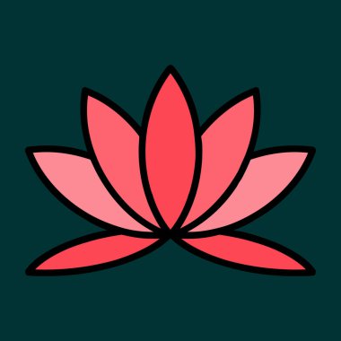 Lily simgesi, vektör illüstrasyonu basit tasarım