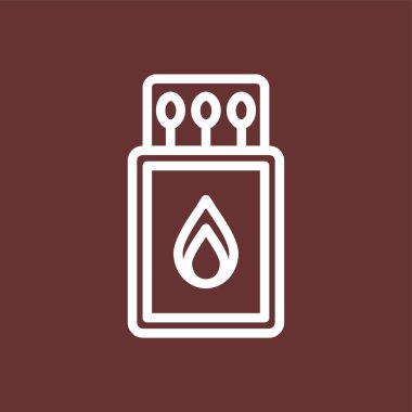 kibrit kutusu simgesi, vektör illüstrasyonu basit tasarım