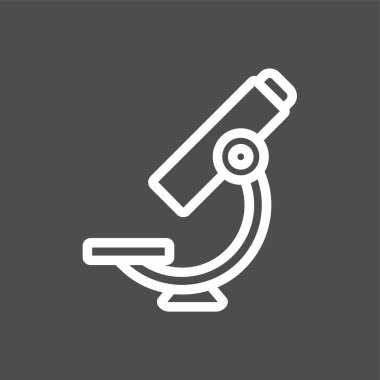 mikroskop simgesi, vektör illüstrasyonu basit tasarım