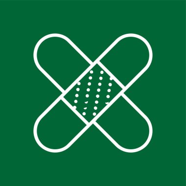 bandaj simgesi, vektör çizimi basit tasarım