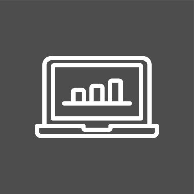 Görselleştirme simgesi, vektör illüstrasyonu basit tasarım