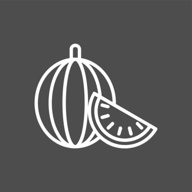 Karpuz simgesi, vektör illüstrasyonu basit tasarım