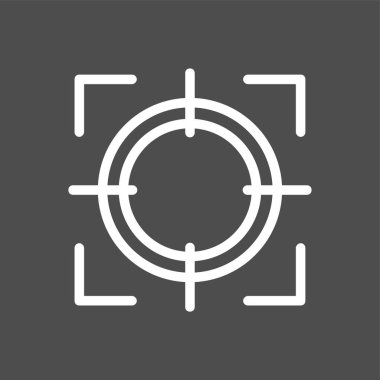 odak simgesi, vektör illüstrasyonu basit tasarım