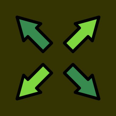 Simge ve vektör illüstrasyonunu büyüt basit tasarım