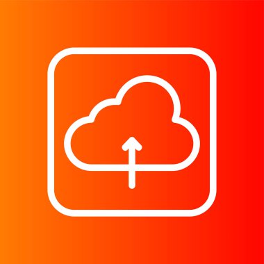 Upload icon, vector illustration simple design