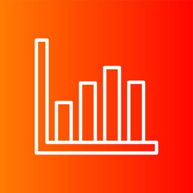 Çubuk Grafik simgesi, vektör illüstrasyonu basit tasarım