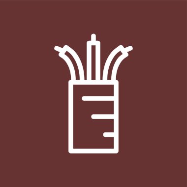 Kablo simgesi, vektör illüstrasyonu basit tasarım