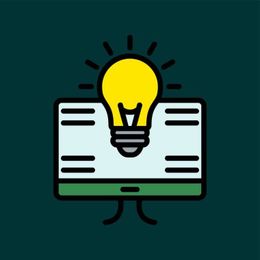 fikir simgesi, vektör illüstrasyonu basit tasarım